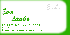 eva lauko business card